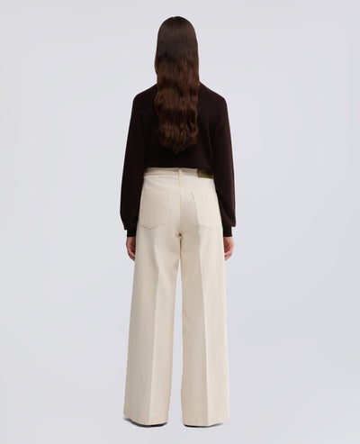 ASPESI Pantaloni Vita Alta Denim Cotone Donna