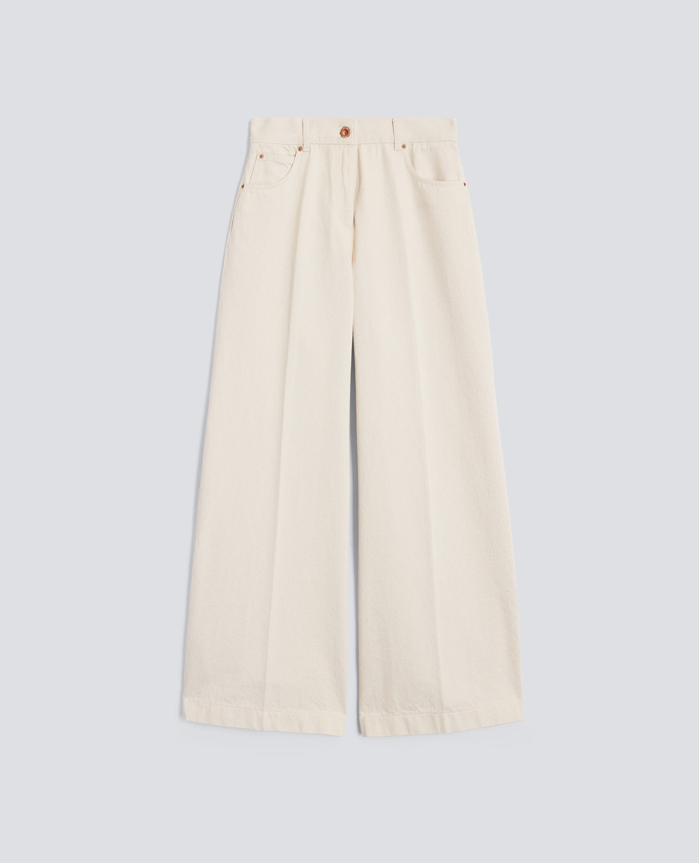 ASPESI Pantaloni Vita Alta Denim Cotone Donna