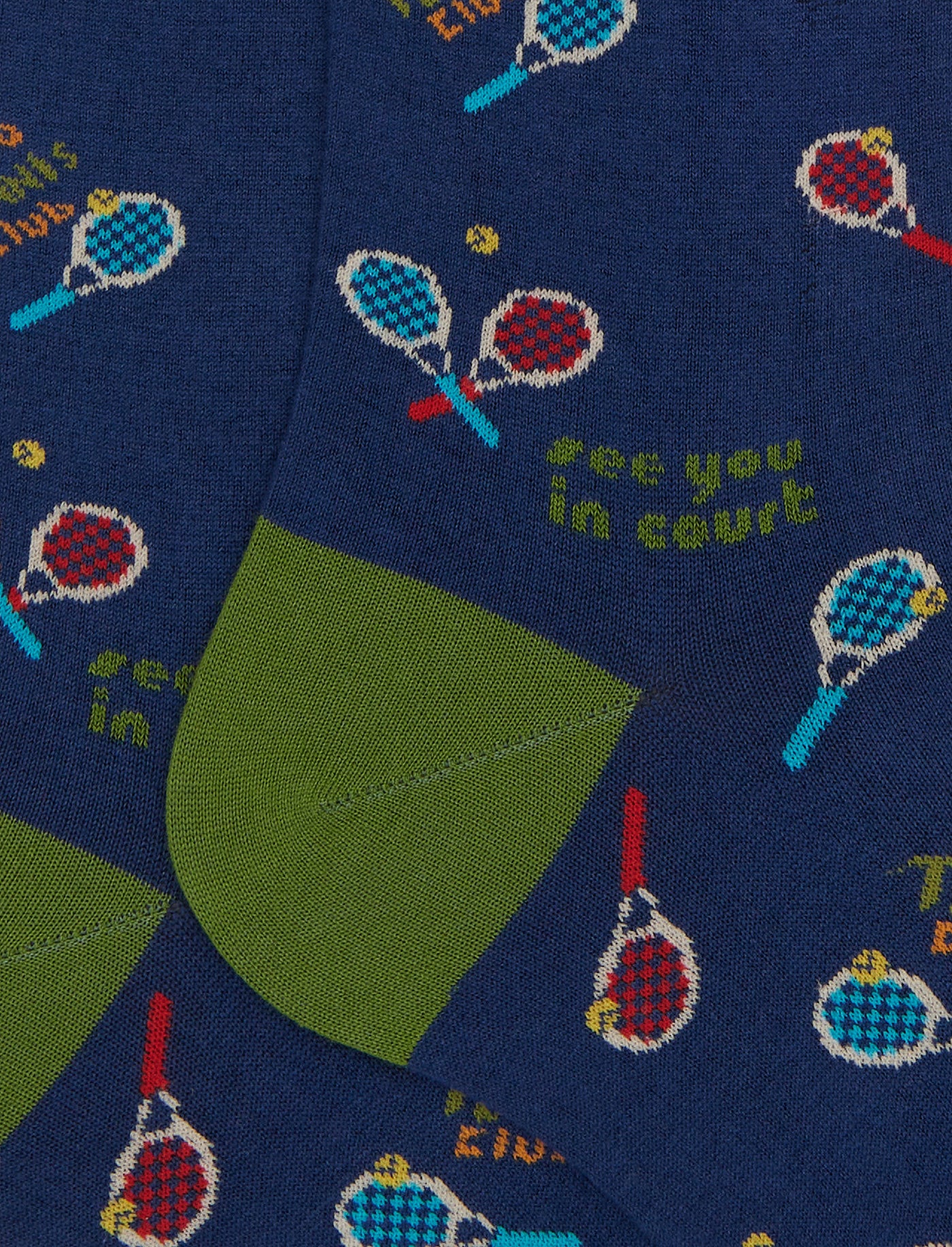Gallo Calzini Lunghi Uomo Cotone Motivo Tennis