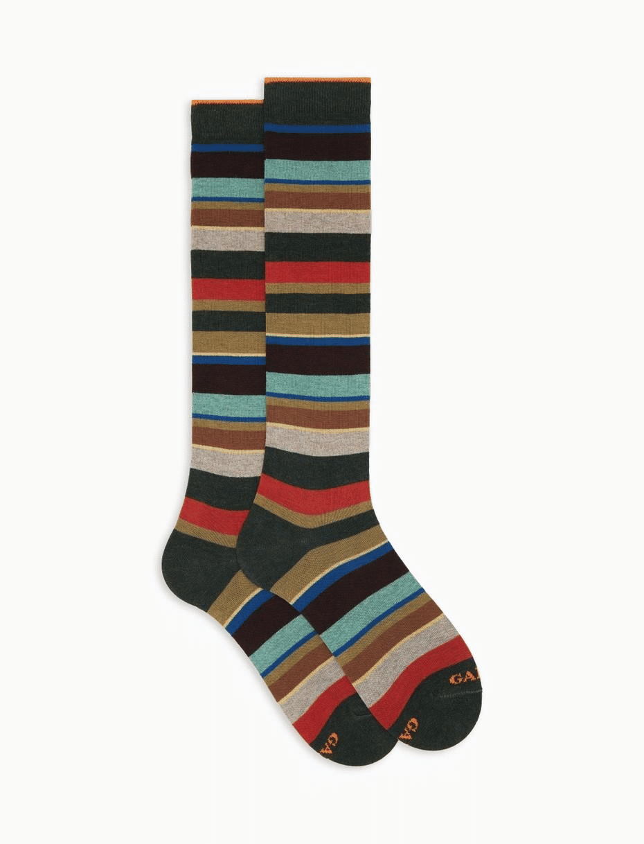 Gallo Calze Lunghe Uomo Cotone Righe Multicolor