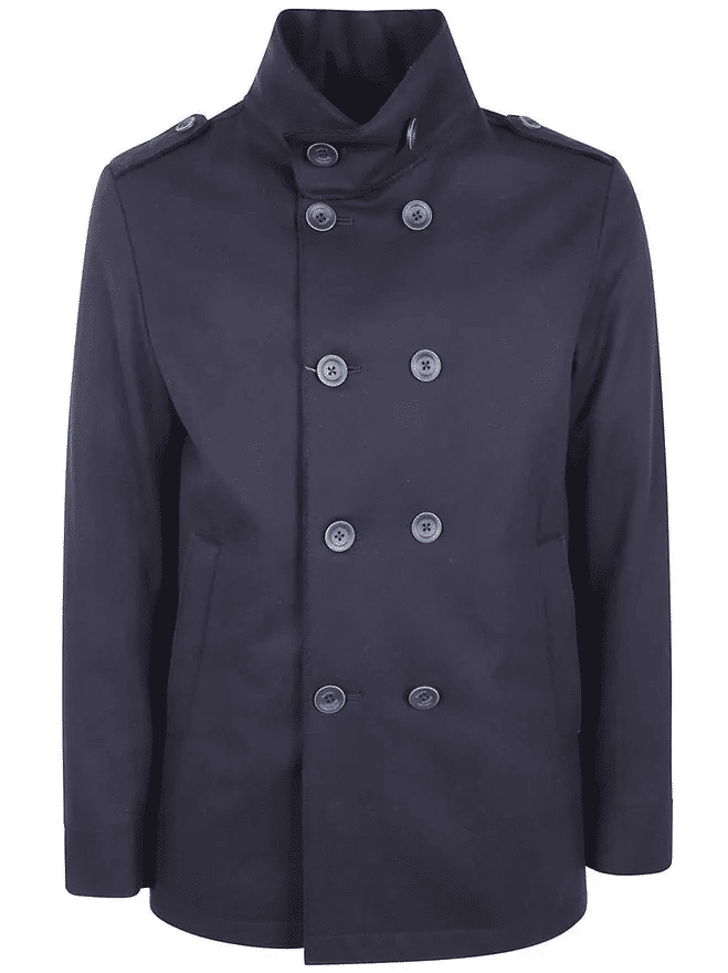 Herno Cappotto Militare Corto Uomo Lana