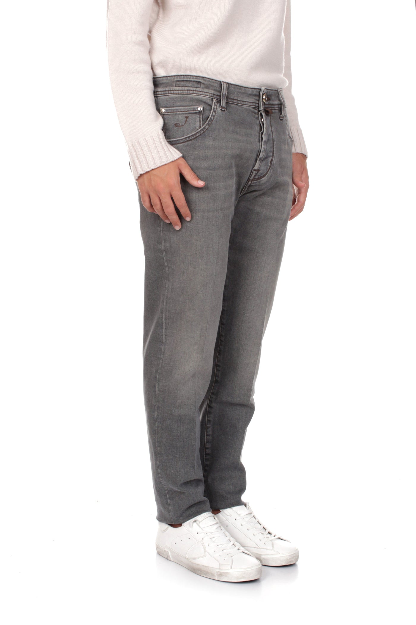 Jacob Cohen Jeans Scott Cropped Slim Uomo Cotone