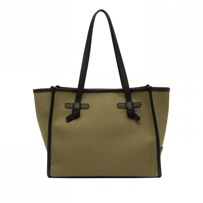 Marcella Shopping Bag Canvas Pelle Donna