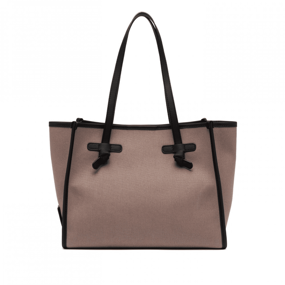 Marcella Shopping Bag Canvas Pelle Donna