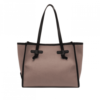 Marcella Shopping Bag Canvas Pelle Donna