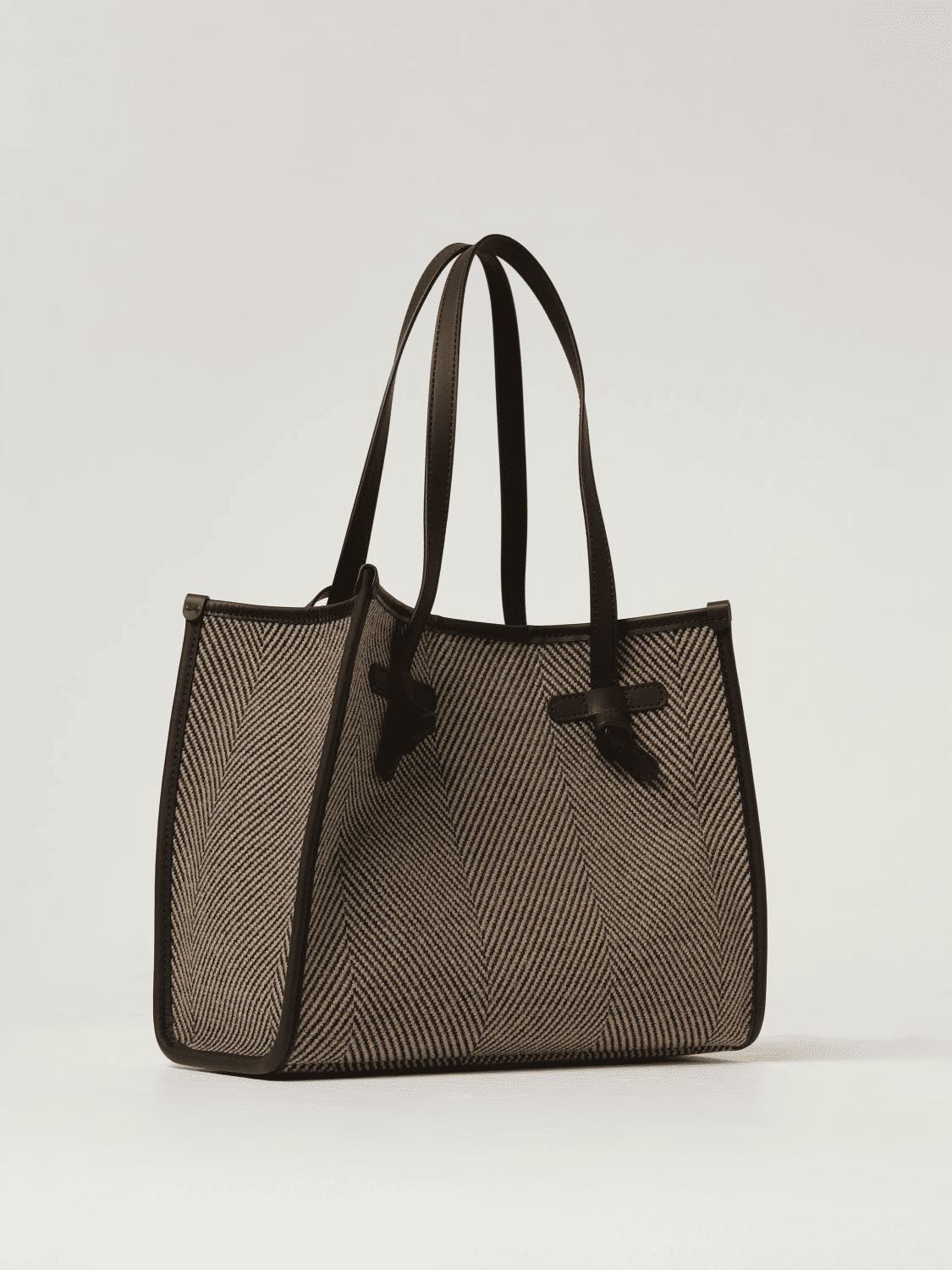 Marcella Shopping Bag Tessuto Spiga Donna