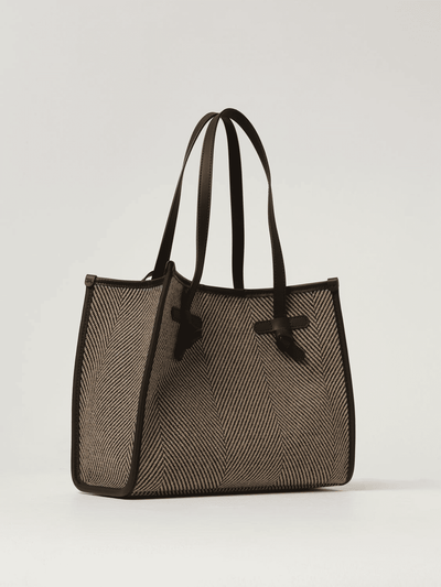 Marcella Shopping Bag Tessuto Spiga Donna