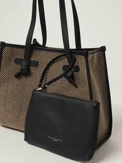 Marcella Shopping Bag Tessuto Spiga Donna