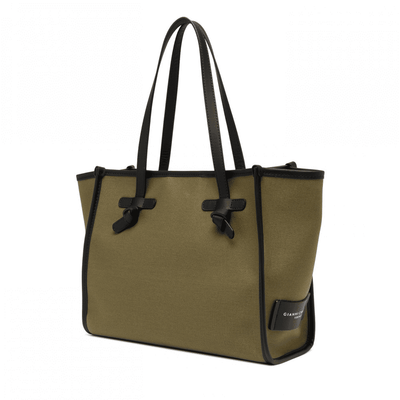 Marcella Shopping Bag Canvas Pelle Donna
