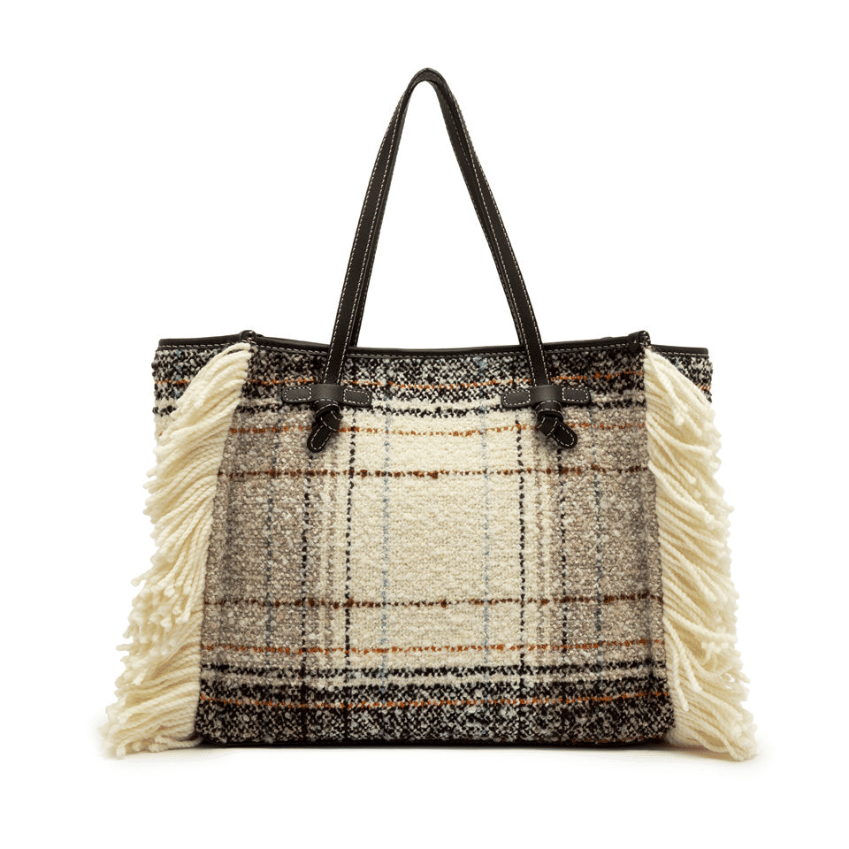 Marcella Borsa Frange Lana Plaid Donna