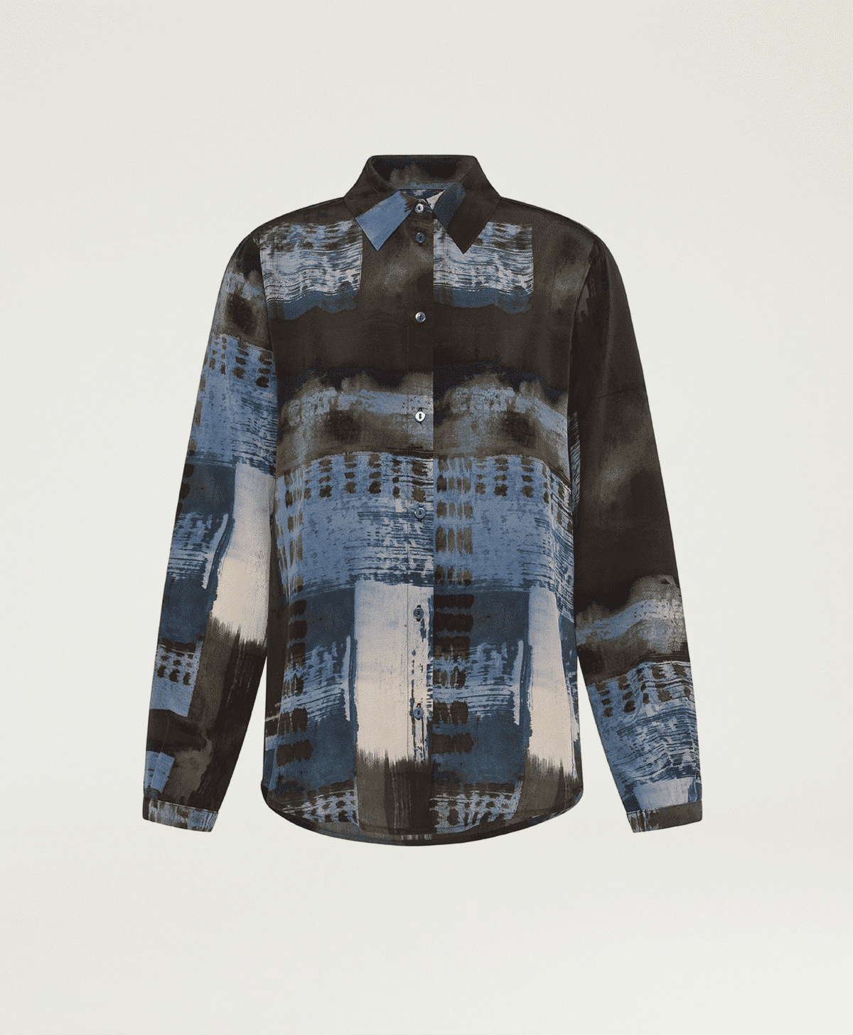 Momoni' Camicia Crêpe de Chine Seta Stampata