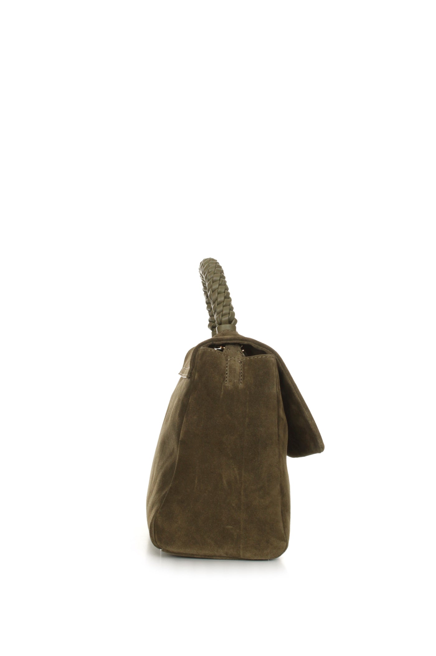 Orciani Borsa a Mano Suede Verde Bosco Donna