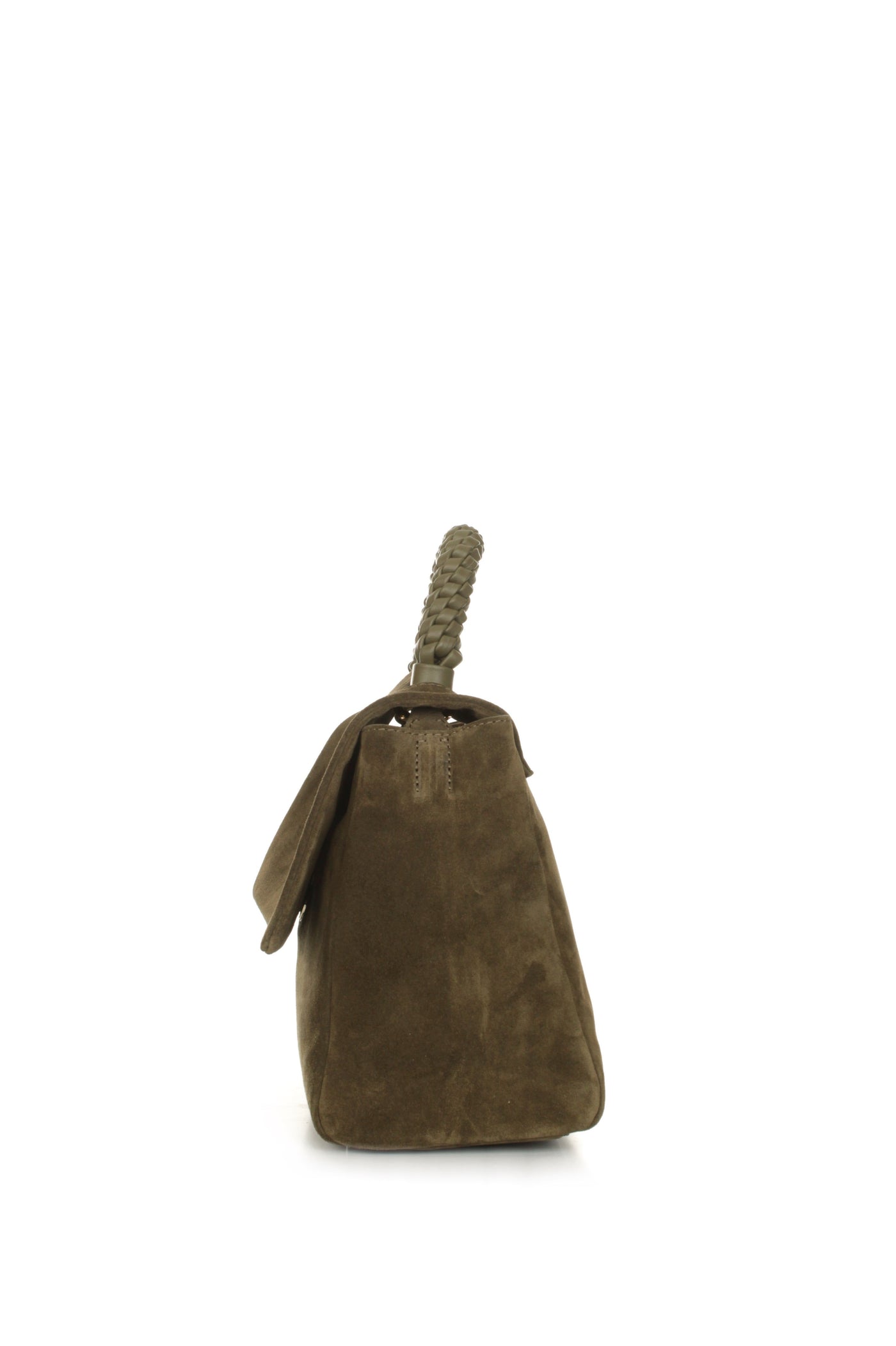 Orciani Borsa a Mano Suede Verde Bosco Donna