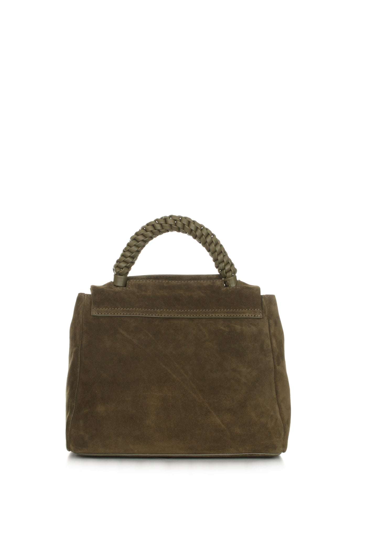 Orciani Borsa a Mano Suede Verde Bosco Donna