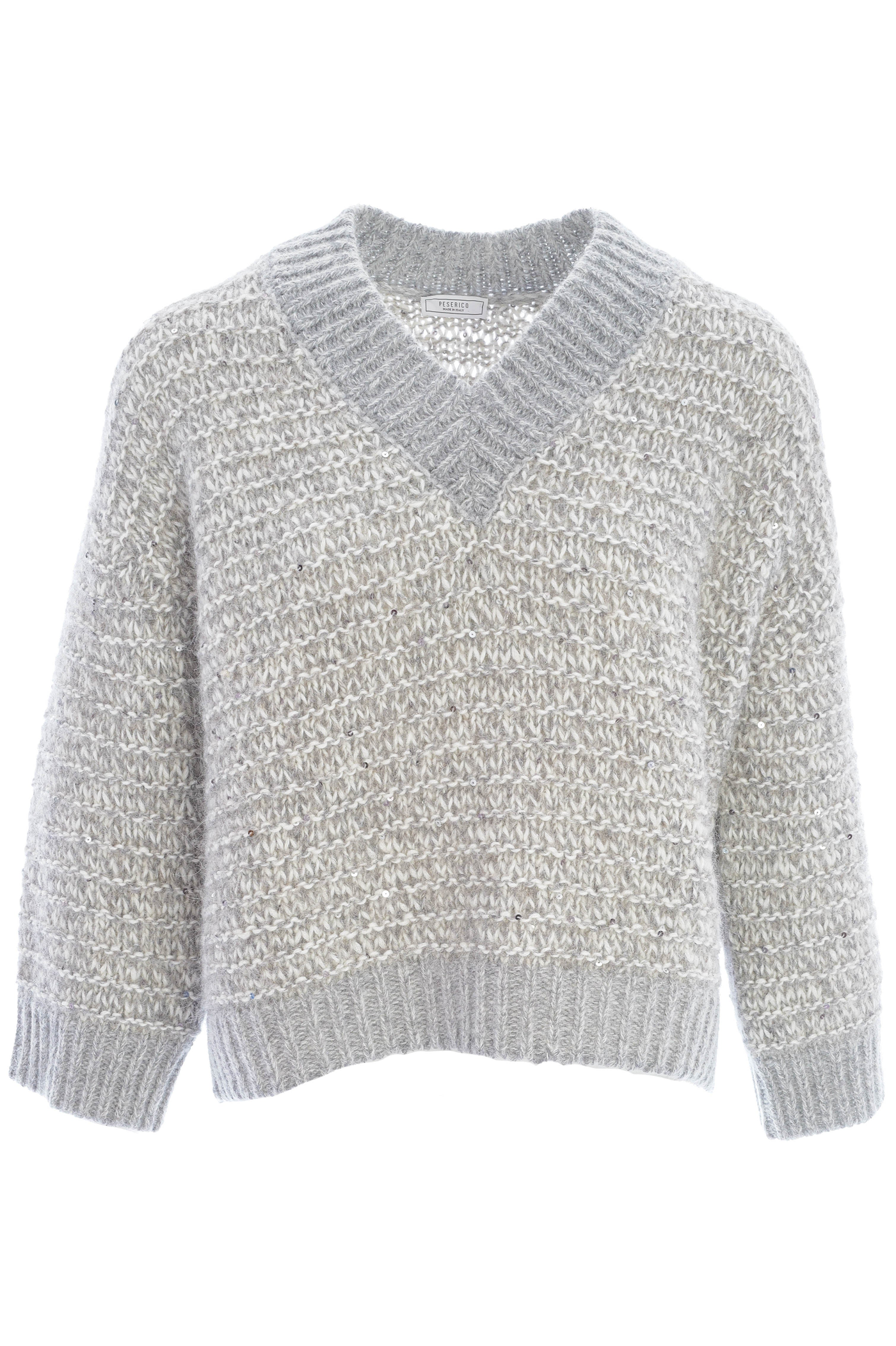 Maglia in mouliné di lana d'alpaca