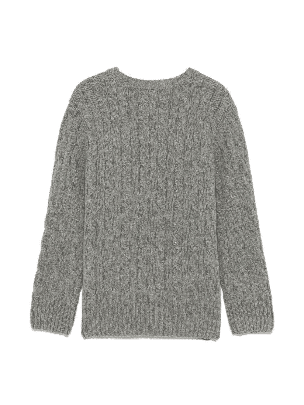 Maglia a trecce con logo