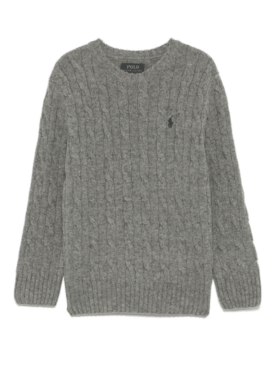 Maglia a trecce con logo