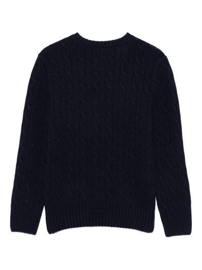 Maglia a trecce con logo