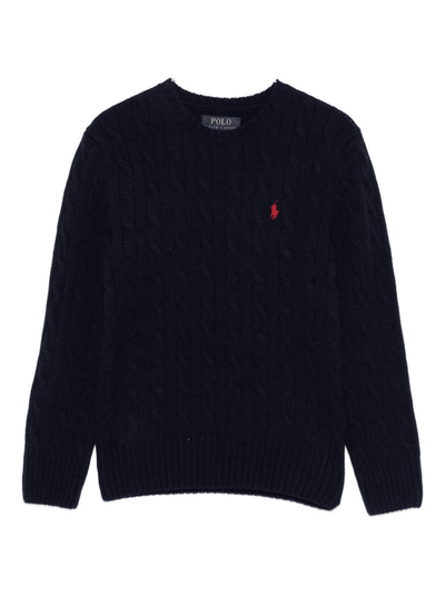 Maglia a trecce con logo