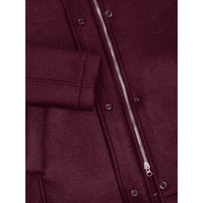 Cappotto in panno di lana con cappuccio