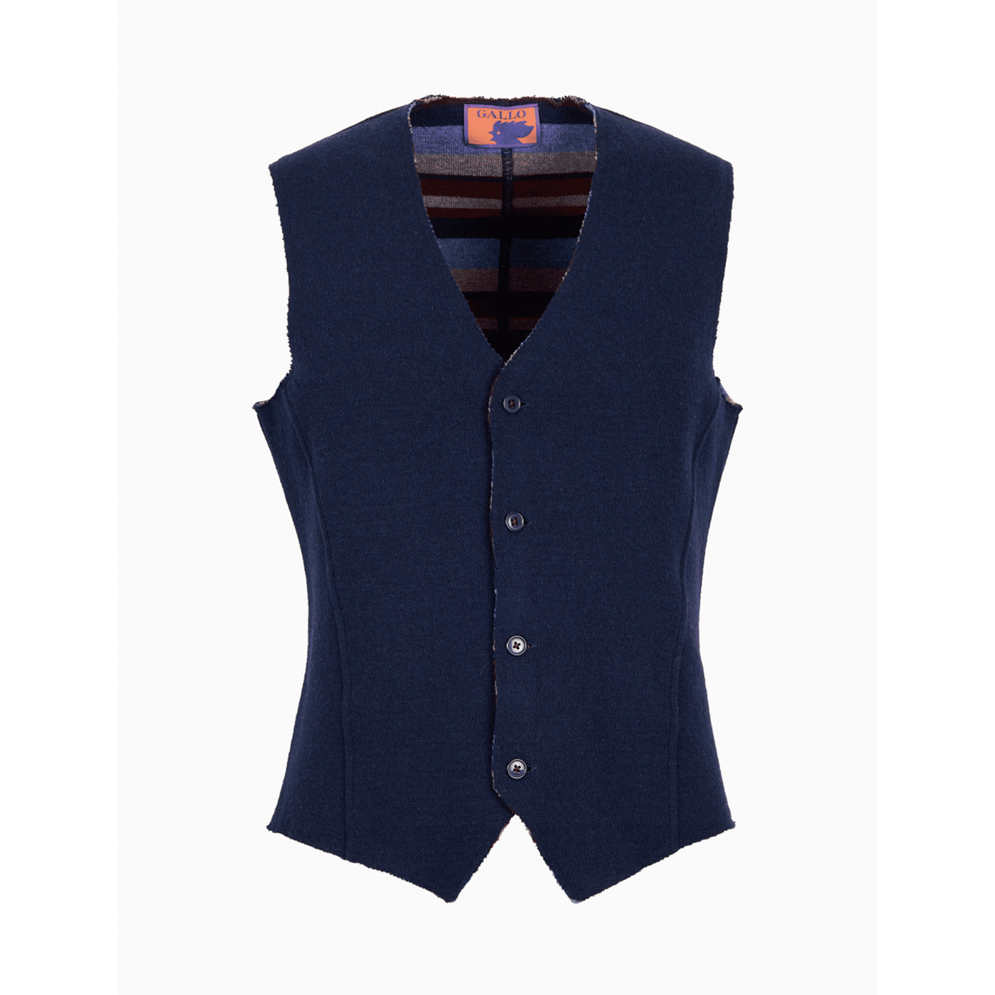 Gilet uomo lana blu tinta unita