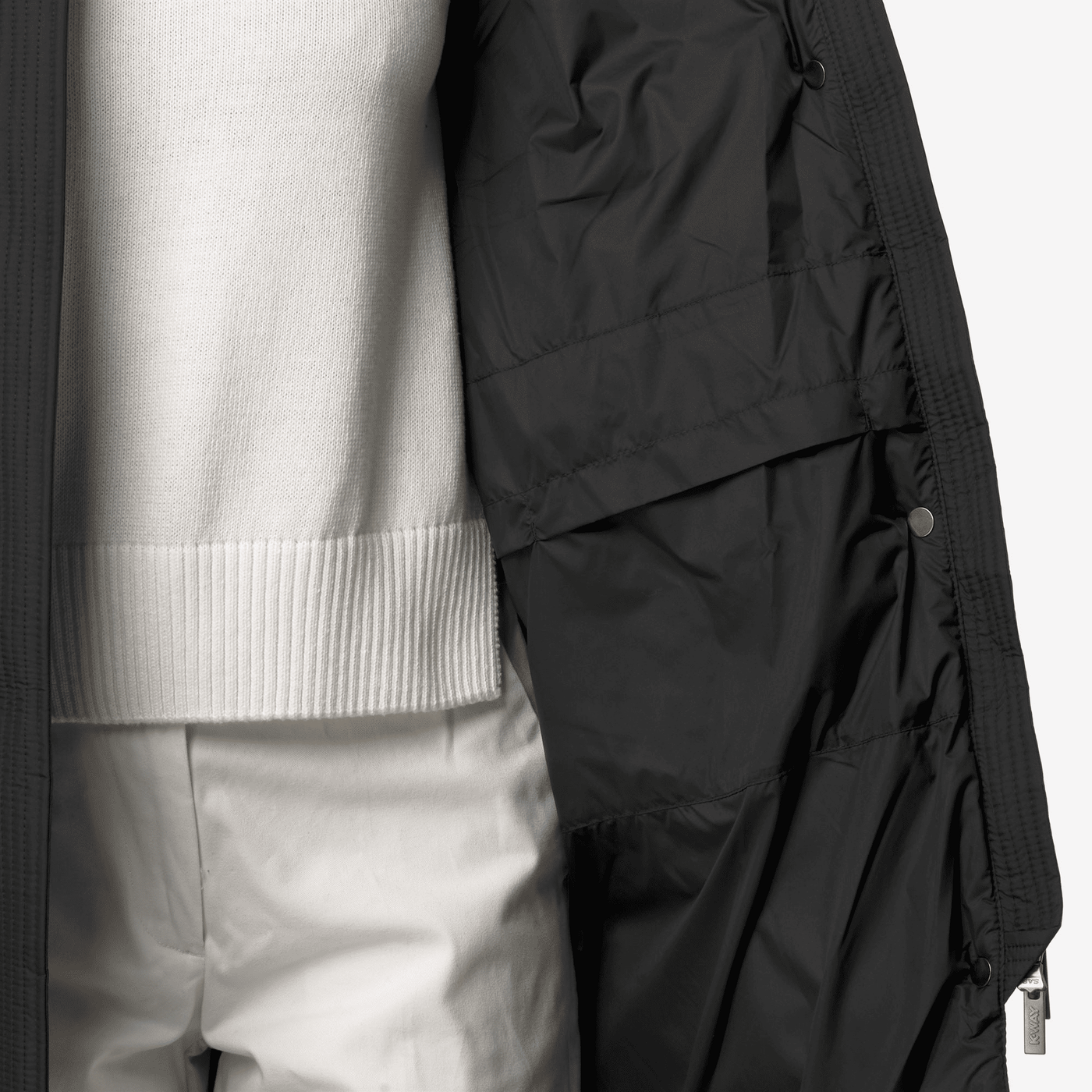 RUENNE THERMO MICROFIBER - Jackets - Lungo - Donna - BLACK PURE-BLACK PURE