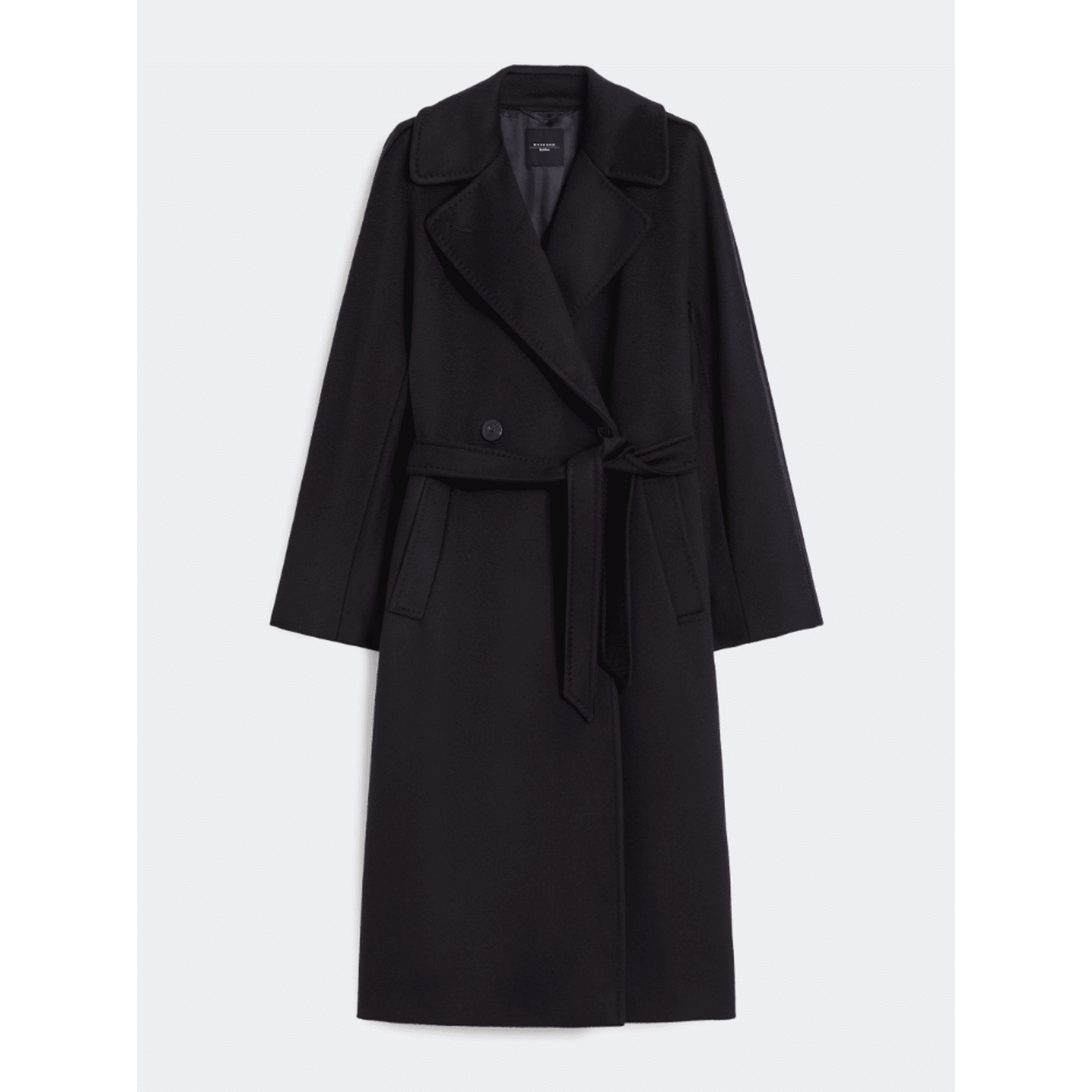Cappotto midi doppiopetto in lana