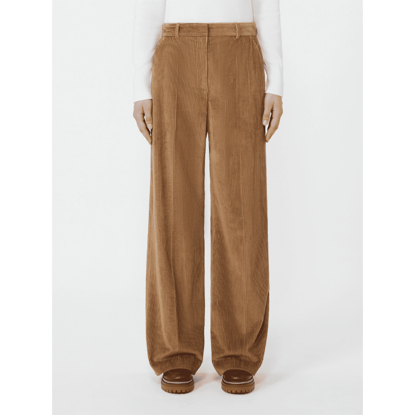 Pantalone ampio in velluto a coste