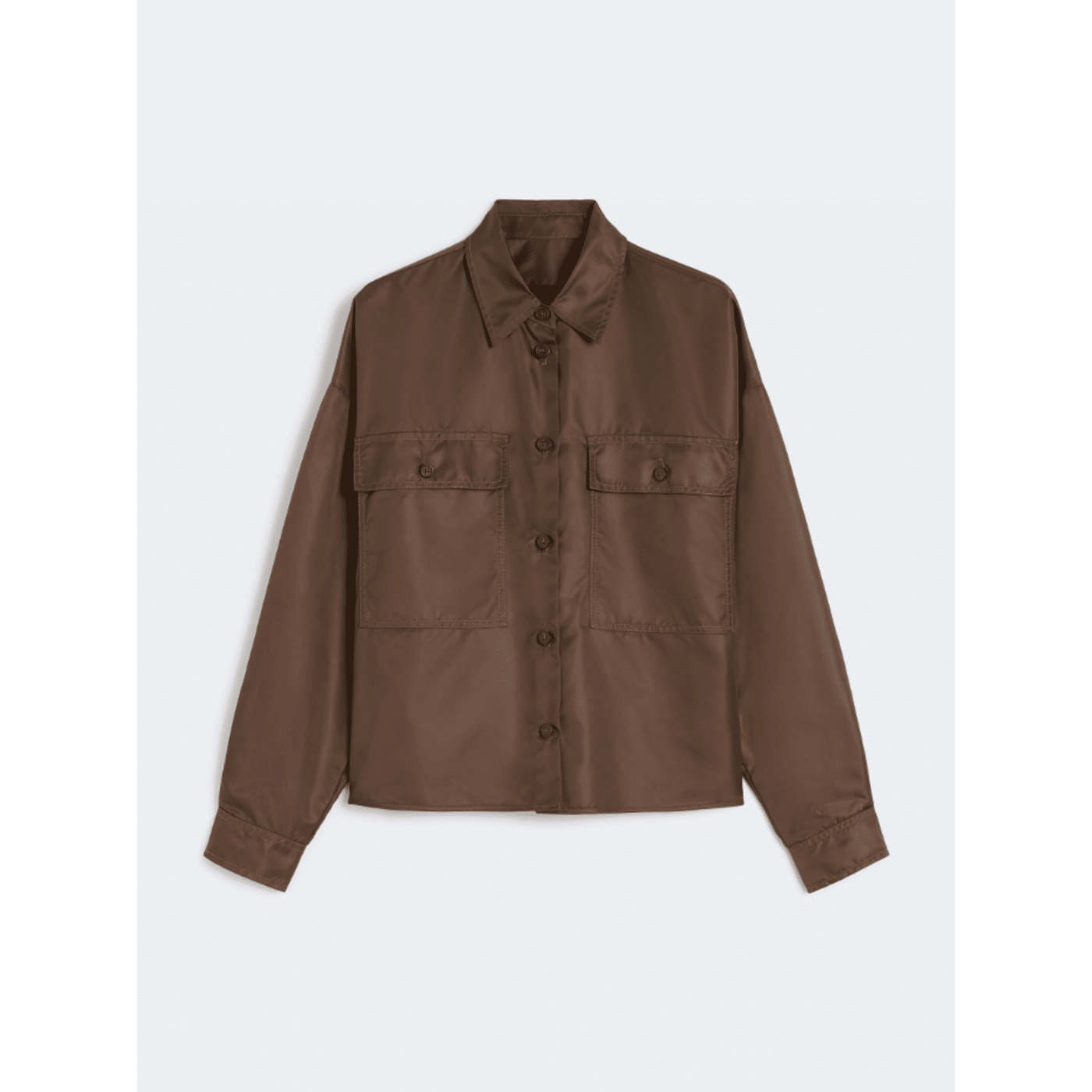 Camicia crop in twill antigoccia