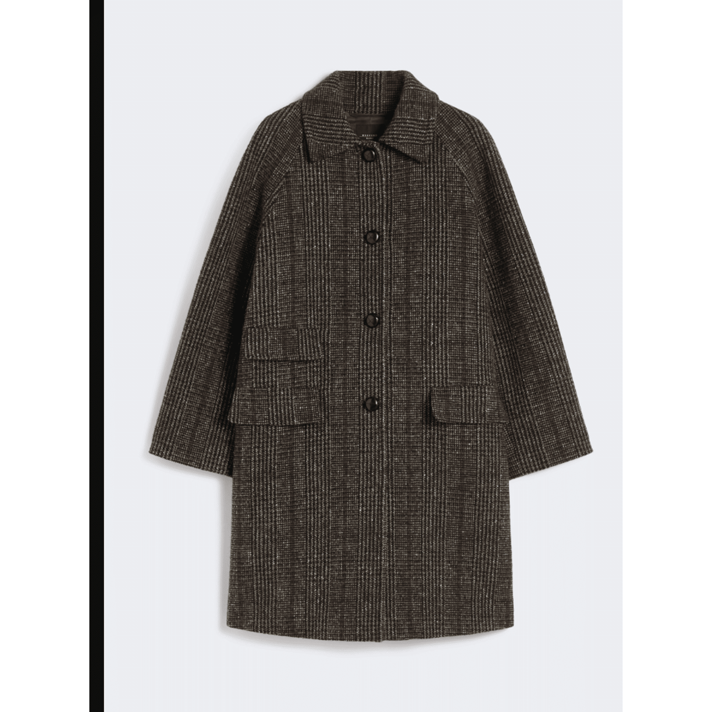 Cappotto midi in lana Principe di Galles