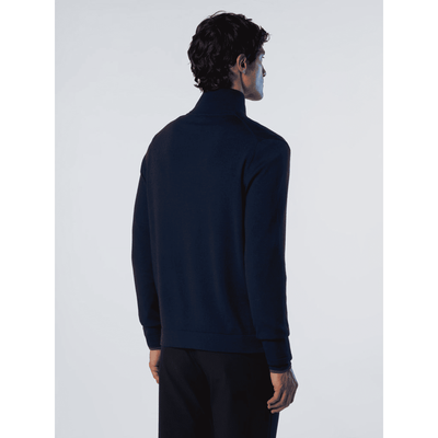 Maglione con mezza zip e spacchetti