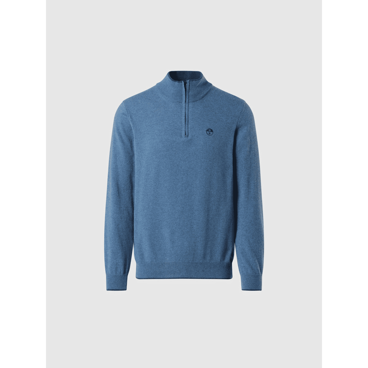 Maglione in misto cashmere con mezza zip