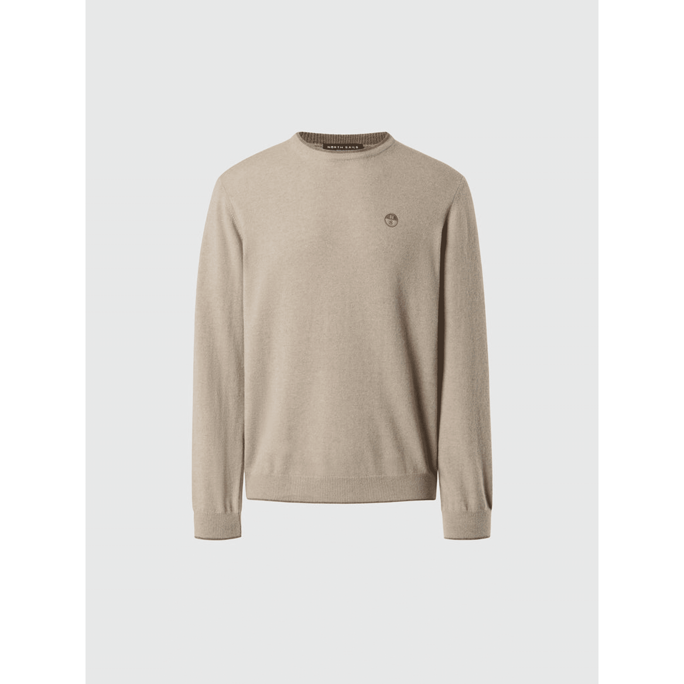 Maglione girocollo con logo ricamato