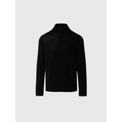 Maglione con mezza zip e spacchetti