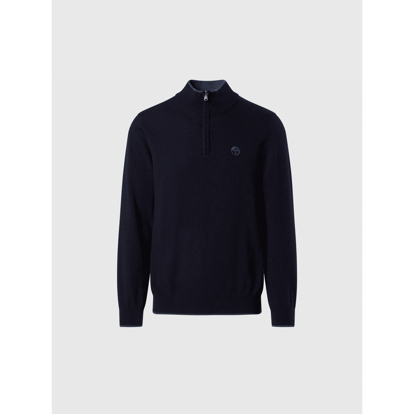 Maglione in misto cashmere con mezza zip
