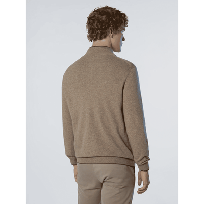 Maglione in misto cashmere con mezza zip