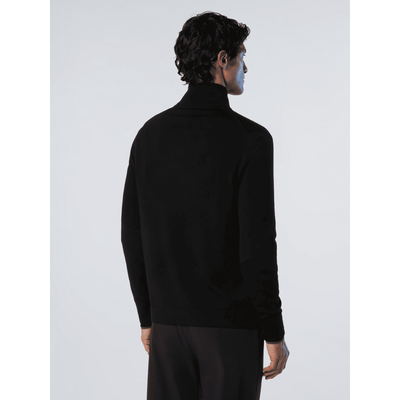 Maglione con mezza zip e spacchetti