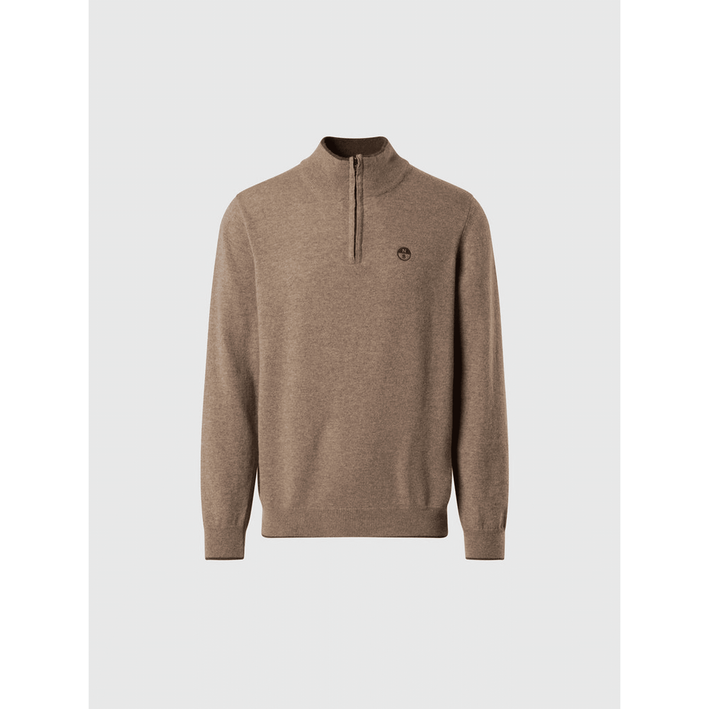 Maglione in misto cashmere con mezza zip
