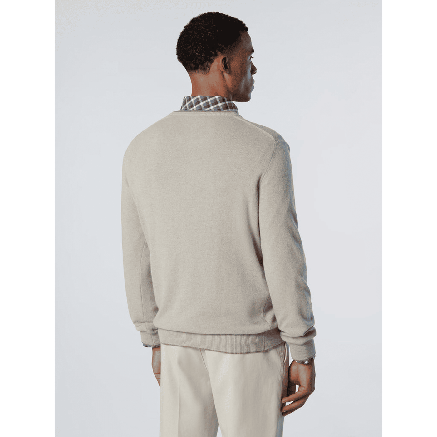 Maglione girocollo con logo ricamato