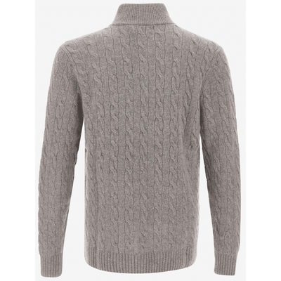 MAGLIA A TRECCE IN LANA E CASHMERE