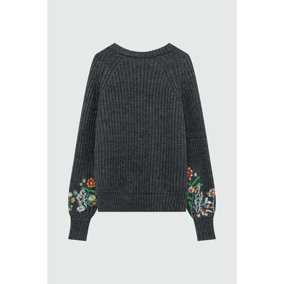 OLD GLORY - PULLOVER CON RICAMI FLOREALI