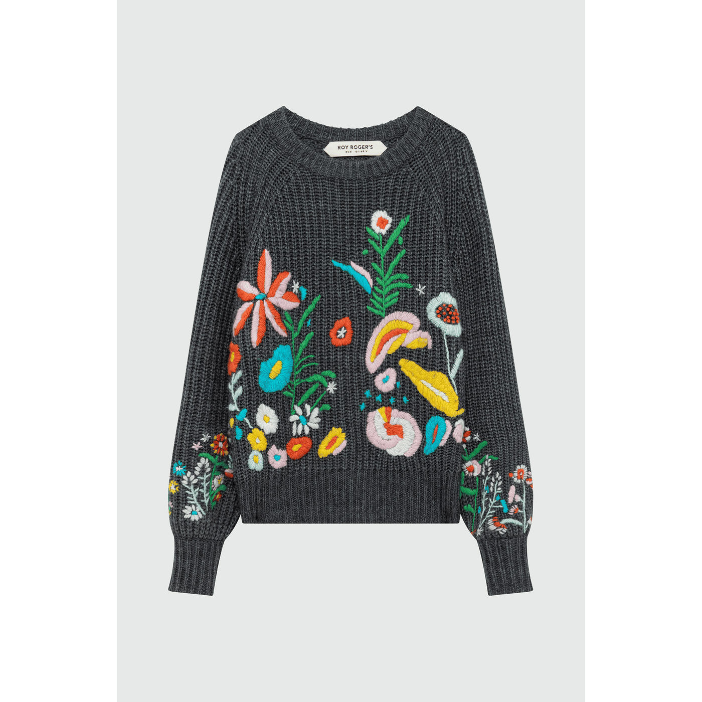 OLD GLORY - PULLOVER CON RICAMI FLOREALI