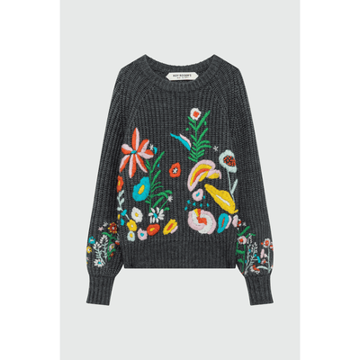 OLD GLORY - PULLOVER CON RICAMI FLOREALI