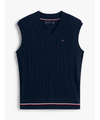 Smanicato in maglia intrecciata con logo
