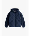 Bomber relaxed fit trapuntato con cappuccio