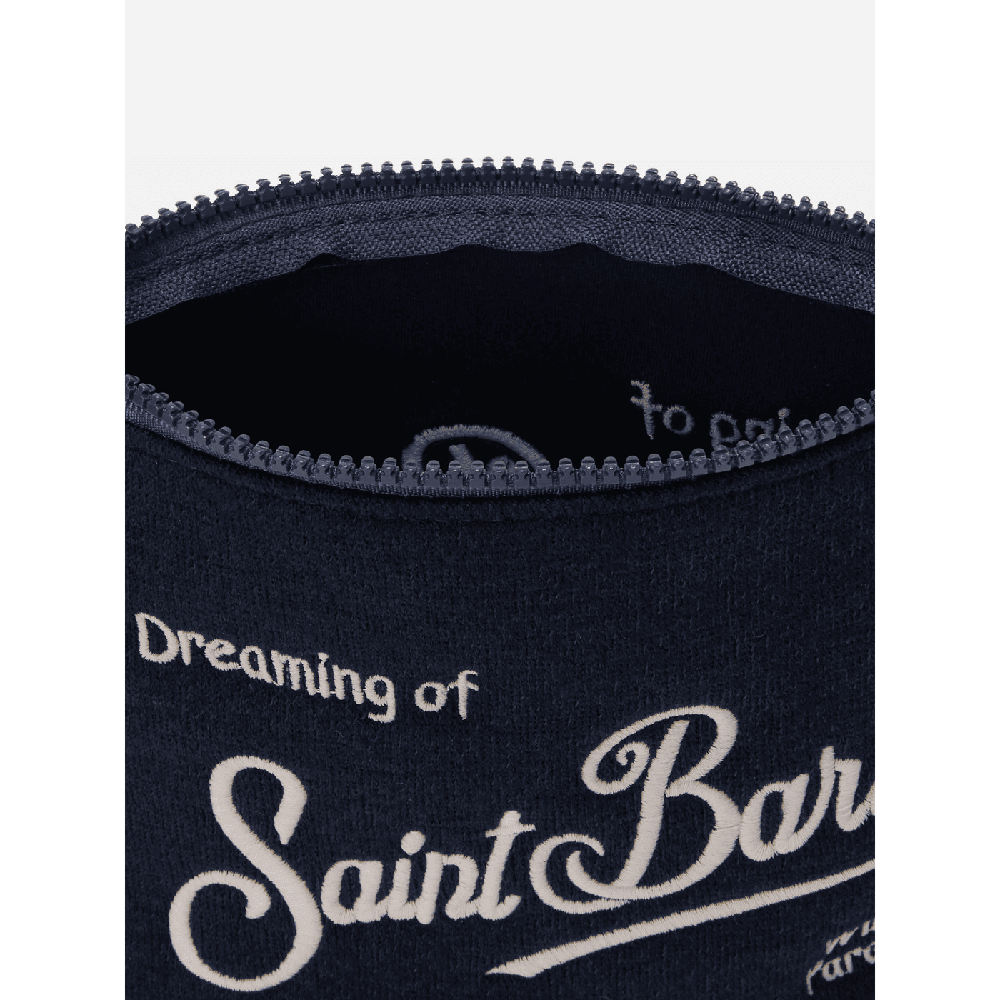 Pochette Aline Wool in misto lana blu