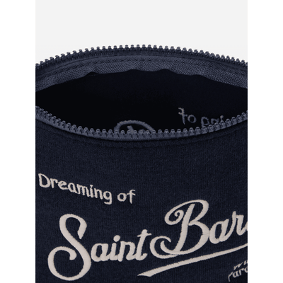 Pochette Aline Wool in misto lana blu