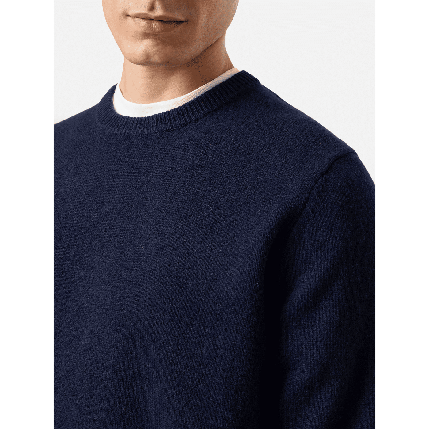 Maglione Regent in lambswool blu notte