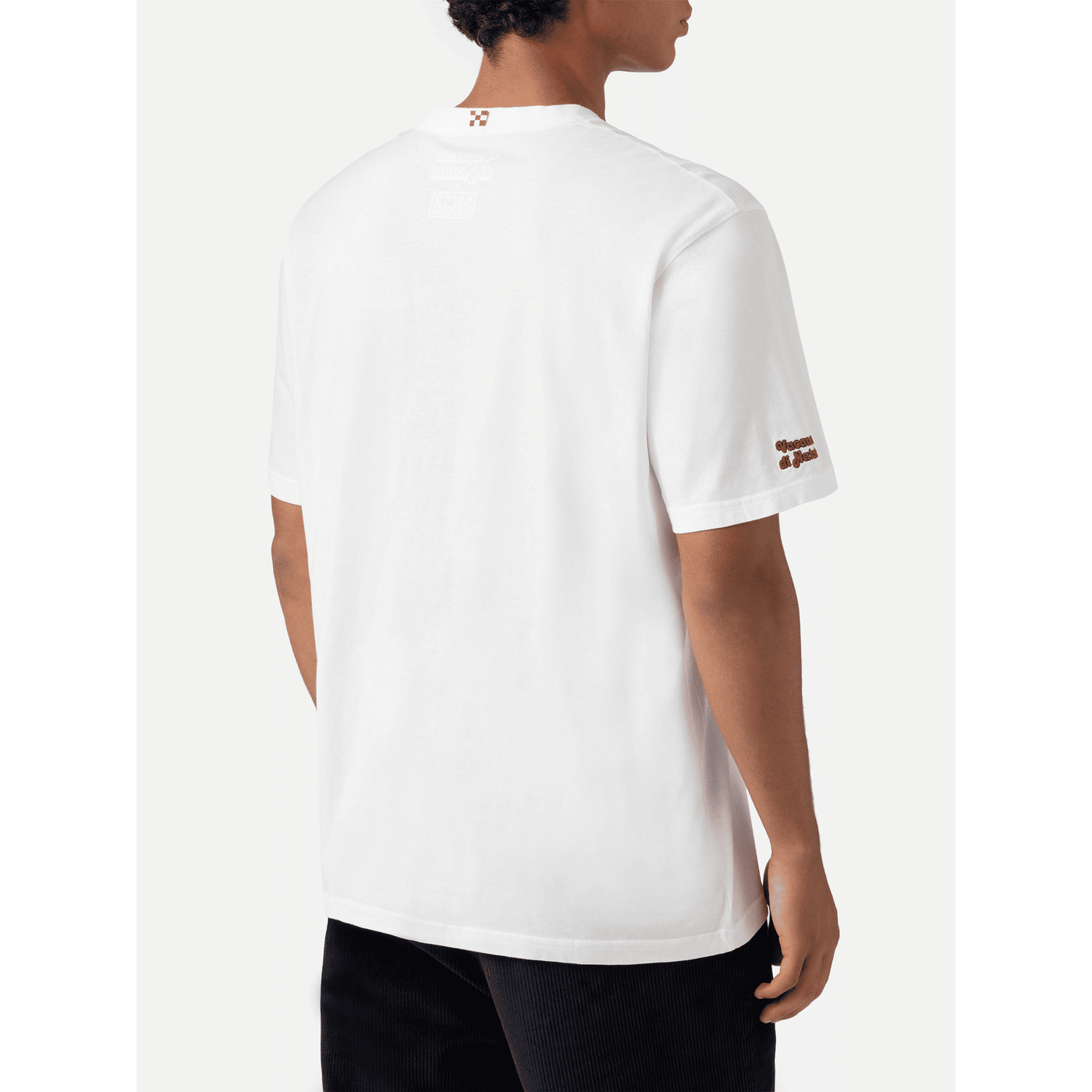 T-shirt Arnott Warm in cotone invernale bianco con ricamo E nun m'angosci | VACANZE DI NATALE SPECIAL EDITION