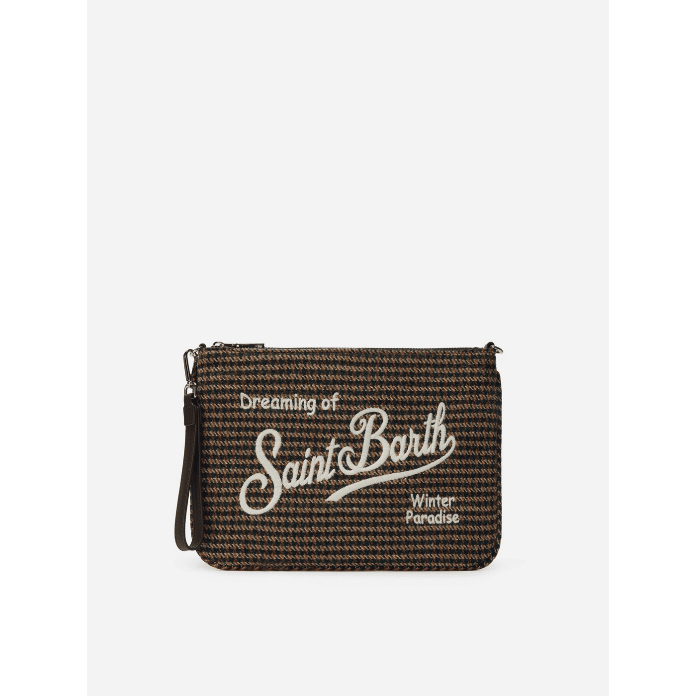 Borsa crossbody Parisienne Wool in misto lana pied de poule